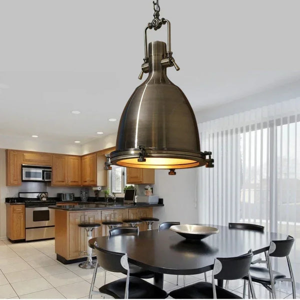 Nordic, retro, industrial, nostalgic LED pendant light