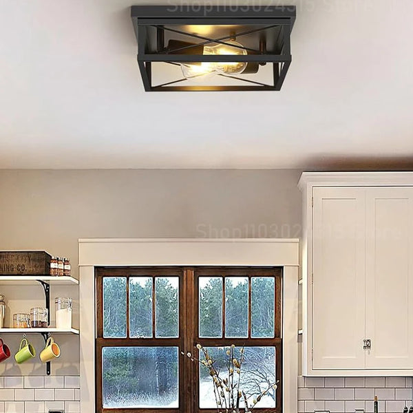 Retro industrial ceiling light