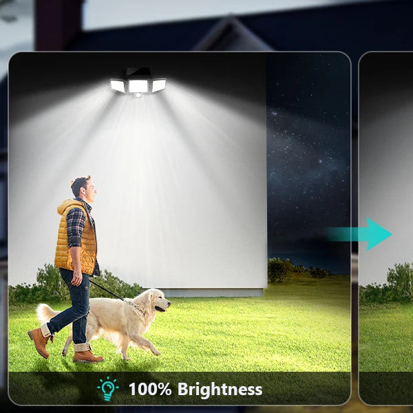 IP65 Waterproof Outdoor Solar Light, 210LED 2500LM Motion Sensor Security Light for Porch, Garage, Yard Entrance, Patio