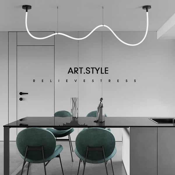 Modern chandelier with 360-degree lighting