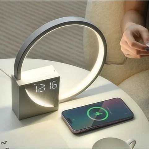 LED table lamp with alarm clock light