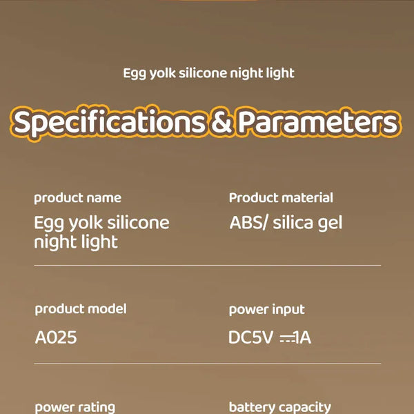 Cute silicone egg yolk and mushroom lamp