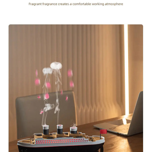 Retro Boat Air Humidifier Ultrasonic Aromatherapy Diffuser