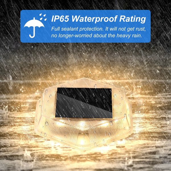 4PCS Solar Ground Lights β 12 LEDs Outdoor Pathway & Deck Lighting | Waterproof Underground Lights for Garden & Driveway