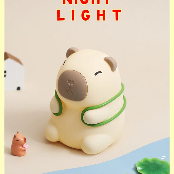 cute capybara silicone lamp