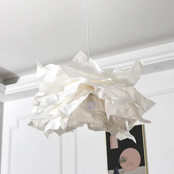DIY White Paper Cloud Chandelier
