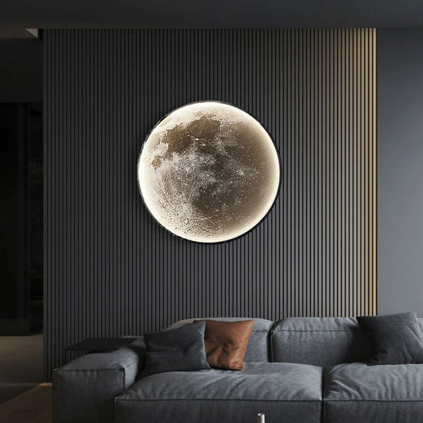 Minimalist moon wall lamp