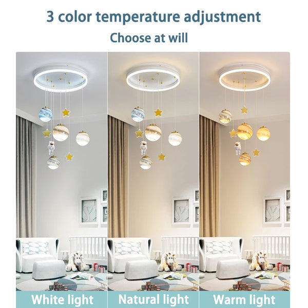 LED Astronaut Chandeliers