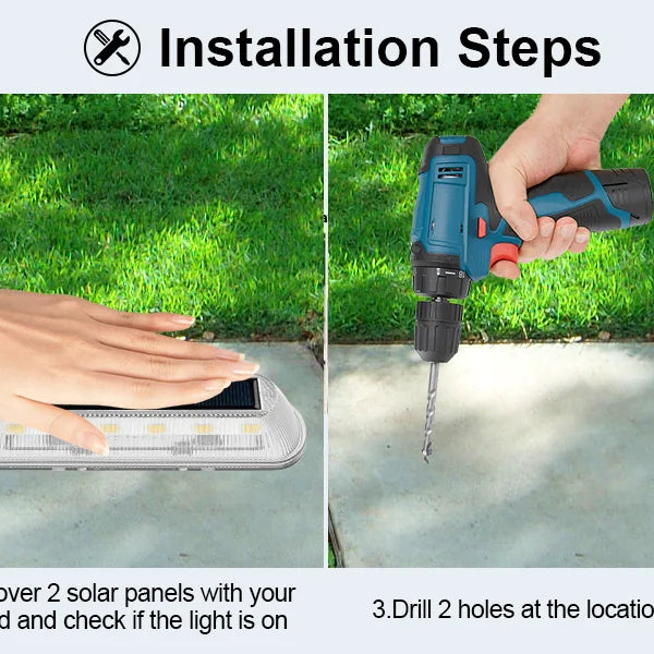 4PCS 16LED Solar Buried Lights β Waterproof Garden Spotlights