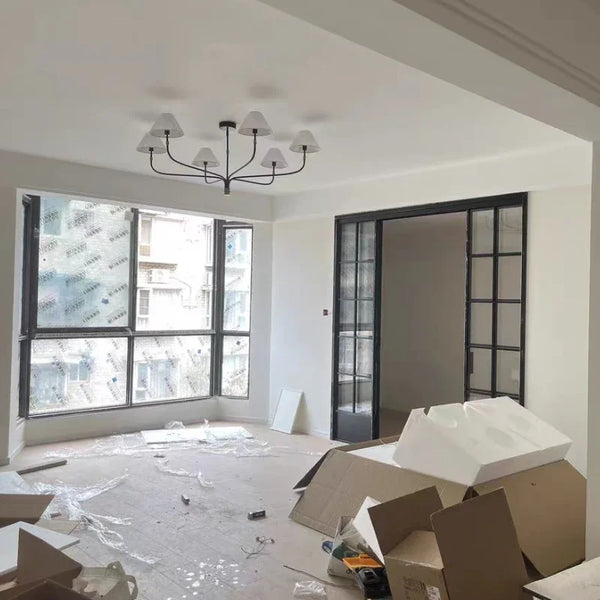 Decorative LED fabric ceiling light