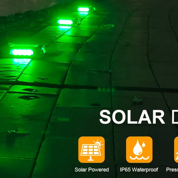 8PCS Solar Underground Deck Lights β IP65 Waterproof LED Spotlights for Garden, Lawn & Street Decor