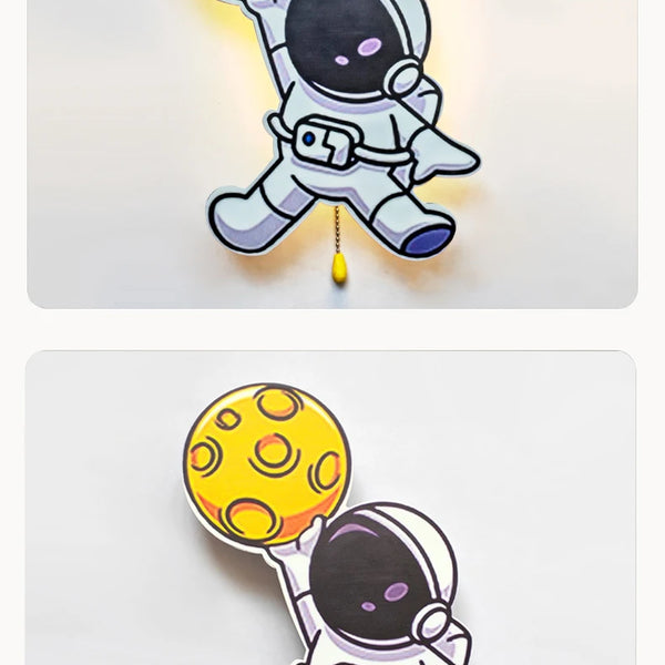 Wireless wall lamp with creative astronaut bulbs