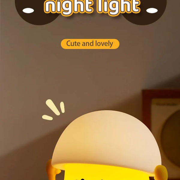 Cute silicone egg yolk and mushroom lamp