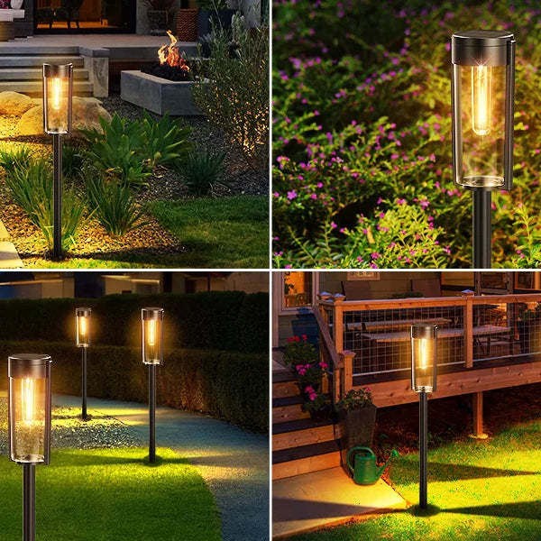 6/12-Pack Upgraded Solar Pathway Lights β Auto On/Off Outdoor Landscape Lighting