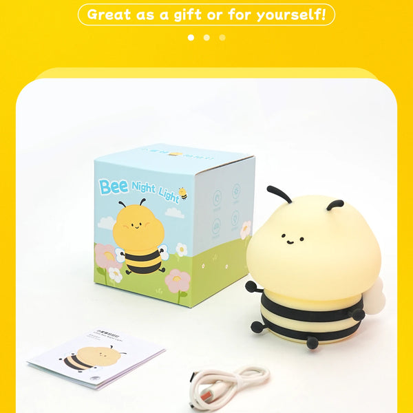 LED light with cute silicone bee design