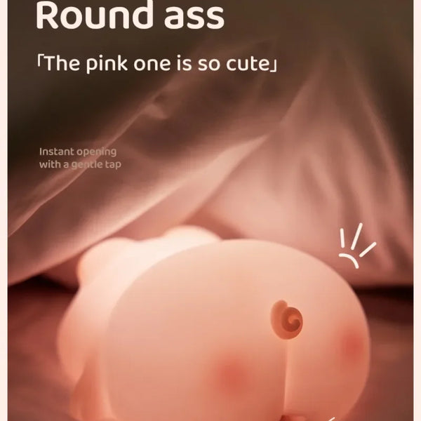 Pink Piggy Silicone Lamp