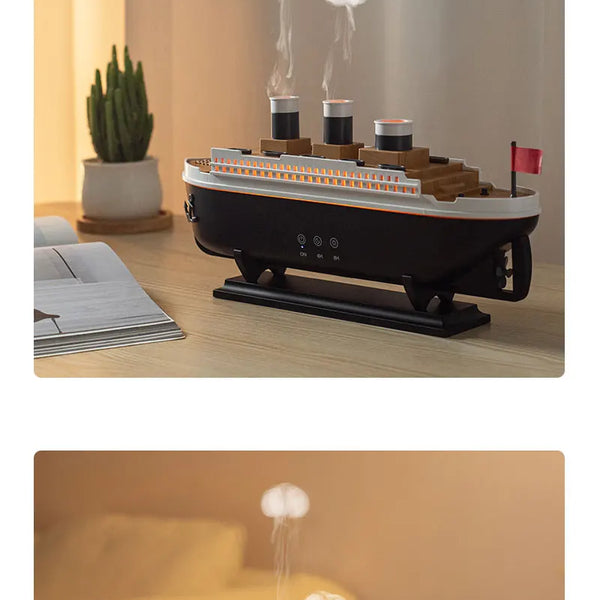 Retro Boat Air Humidifier Ultrasonic Aromatherapy Diffuser