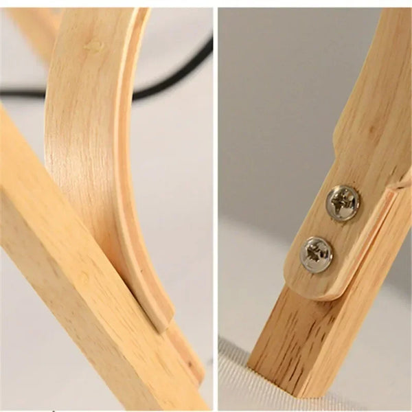 Simple wooden floor lamp for living room