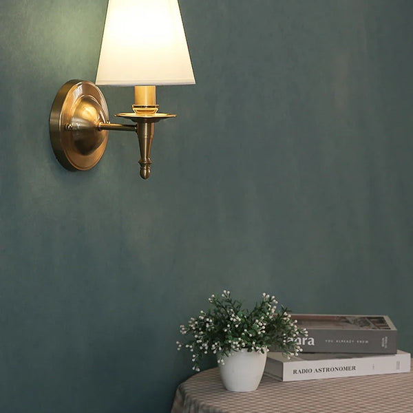 Linen wall lamp, Nordic lampshade