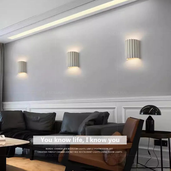 Nordic minimalist resin LED wall light