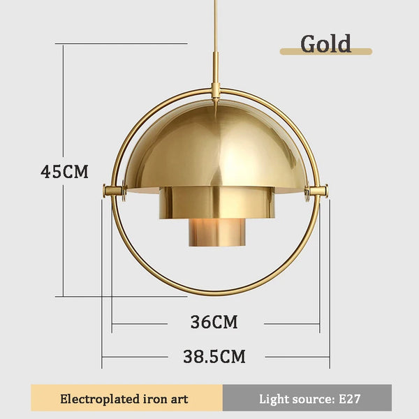 Polished Wrought Iron LED Dining Table Chandeliers