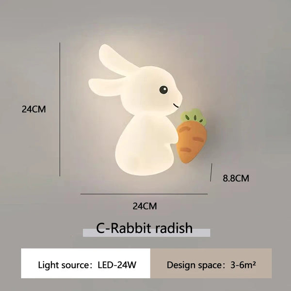 Cute Rabbit Wall Lamps LED