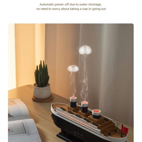 Retro Boat Air Humidifier Ultrasonic Aromatherapy Diffuser