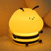 Cute Bee Design LED Night Light, Kids Silicone Lamp, Touch Sensor, Timer, USB, Rechargeable