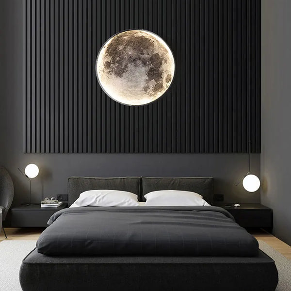 Minimalist moon wall lamp