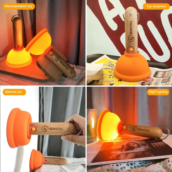 Funny Plunger Silicone Night Light, Creative Halloween