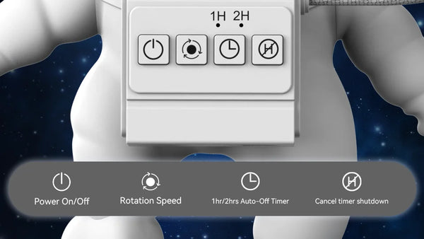 Galaxy Sky Astronaut Rocket Projector with 360° Rotation