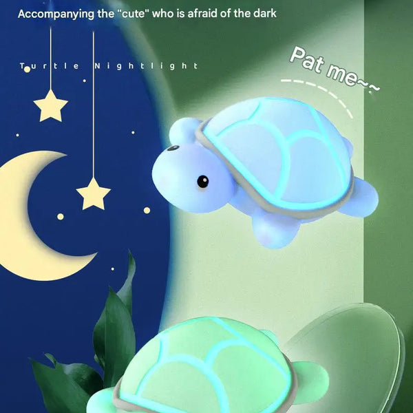 Cute turtle lamp made of silicone and touch sensitive