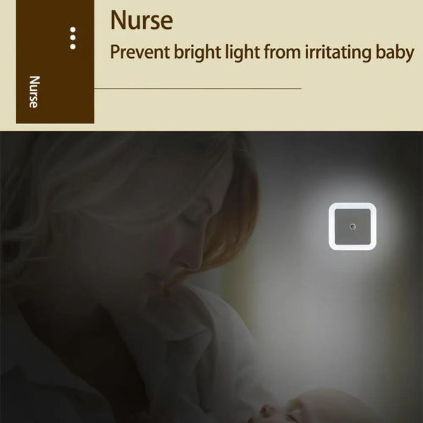 Plug-in Square LED Night Light with Sensor Control
