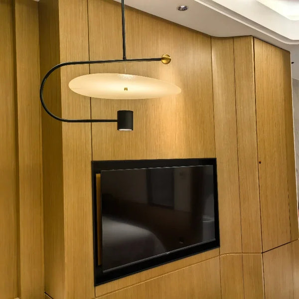 Minimalist acrylic LED pendant light, modern Nordic style