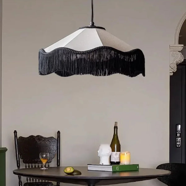 Modern Japanese Wabi Sabi fabric chandelier,