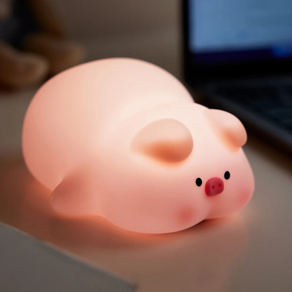 Pink Piggy Silicone Lamp
