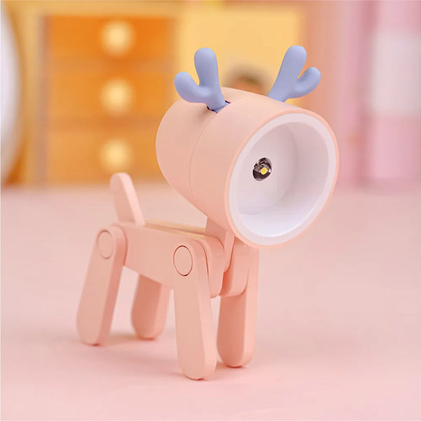 Mini LED Foldable Table Night Light Cute Animal Light