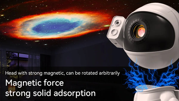 Galaxy Sky Astronaut Rocket Projector with 360° Rotation