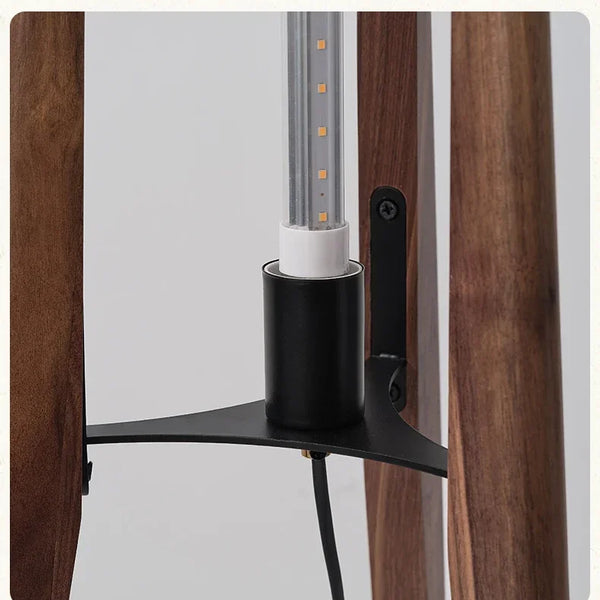 Japanese retro solid wood Wabi-sabi floor lamp