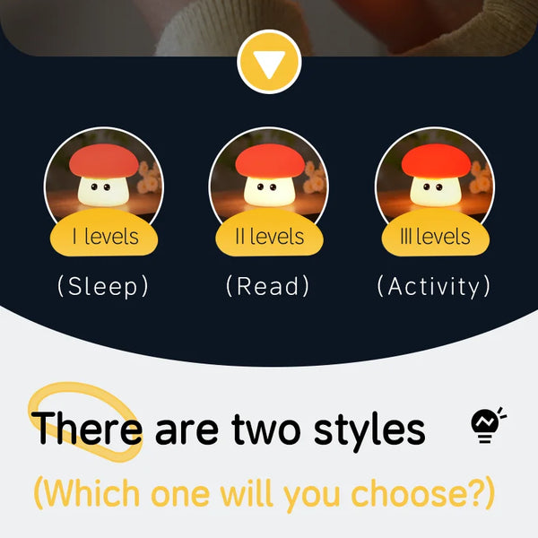 cute mushroom silicone lamp