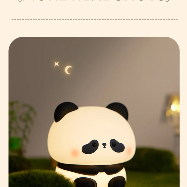 Silicone panda lamp
