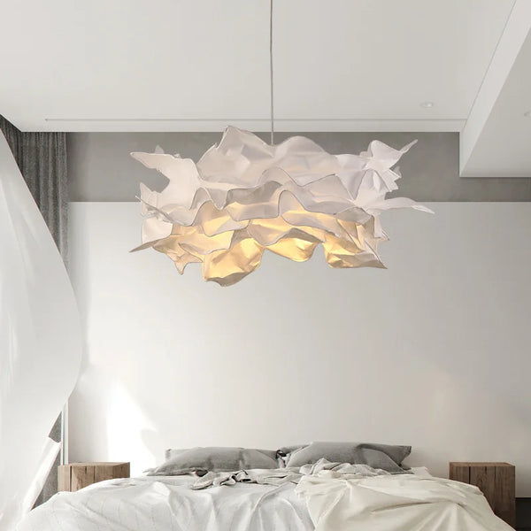 DIY White Paper Cloud Chandelier