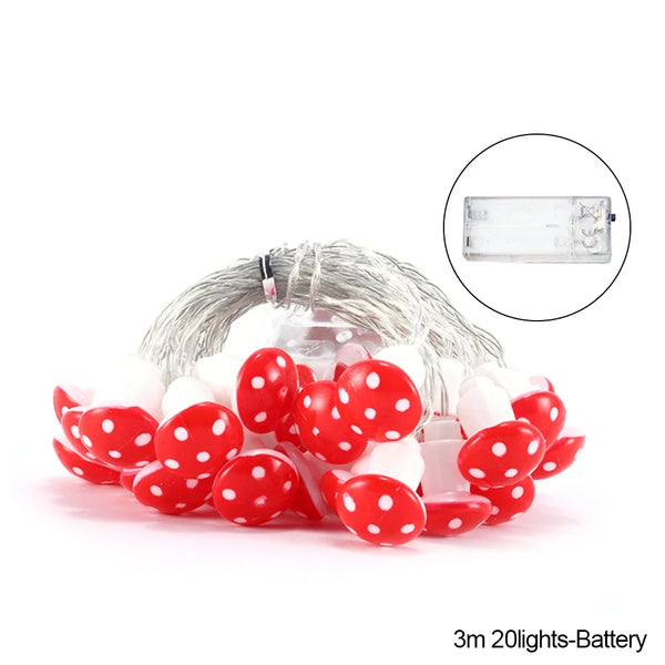 Mushroom LED fairy lights