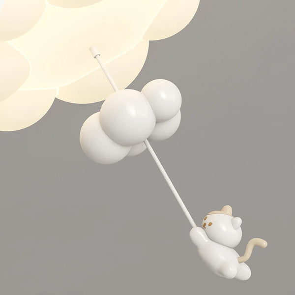 LED ceiling light with star and cloud pendant