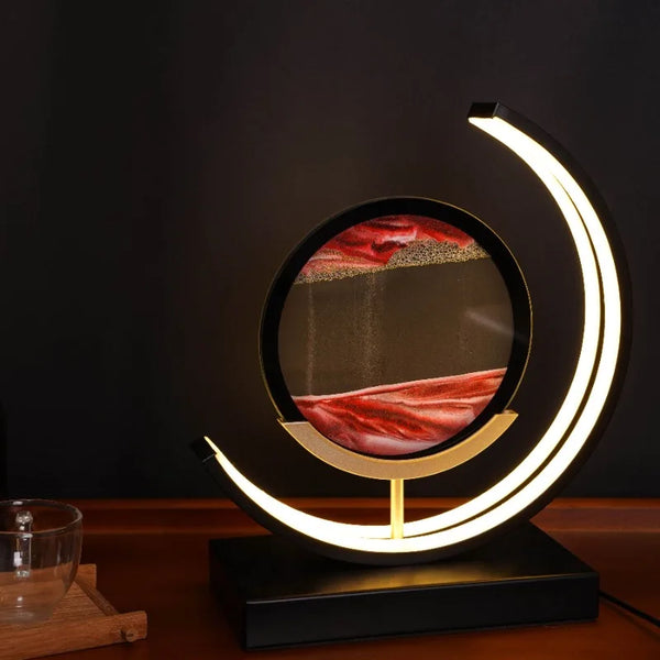 Hourglass table lamp