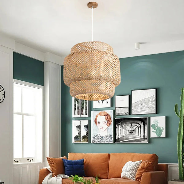 30cm Modern Handmade Bamboo Pendant Light