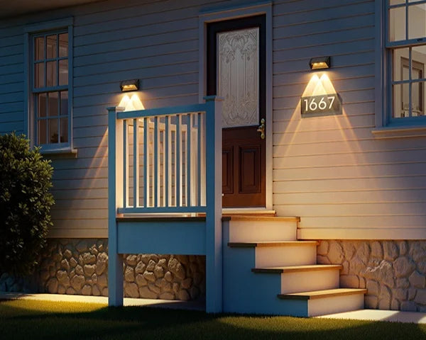 4-Pack Solar LED Fence Lights β Cool/Warm White for Outdoor Steps & Walls
