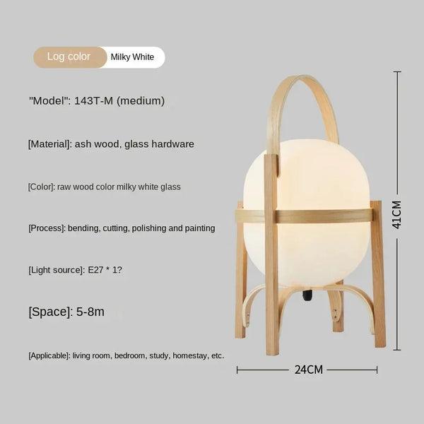 Simple wooden floor lamp for living room