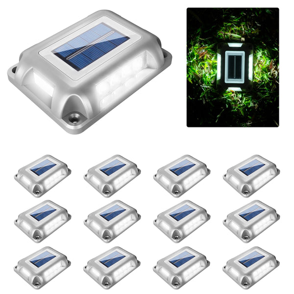 8PCS Solar Underground Deck Lights β IP65 Waterproof LED Spotlights for Garden, Lawn & Street Decor