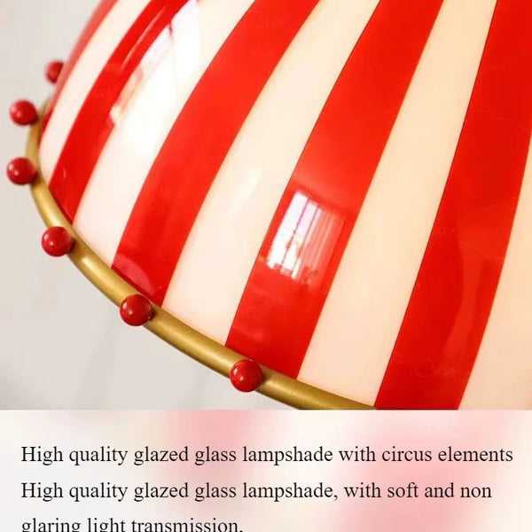 Modern circus style pendant light, glass, with LED light, Nordic style